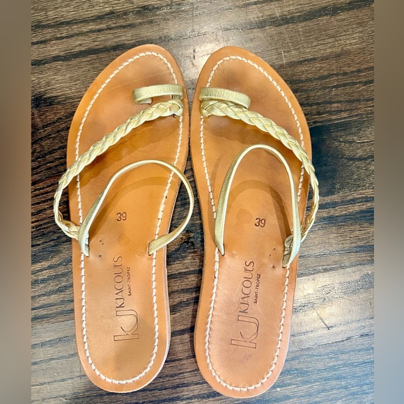 K.Jacques Septine band toe ring leather sandals - Picture 5 of 6